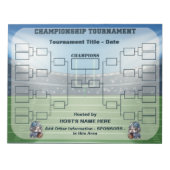 Bloc-note Tournament Bracket français quarterback (Devant)