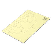 Bloc-note Tournament draw template notepad for 16 players (Incliné)
