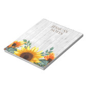 Bloc-note Tournesol Brown jaune Blanc Russe Nom du bois (Tourné)