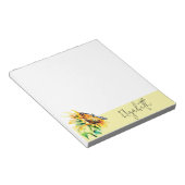 Bloc-note Tournesol et papillon personnalisés (Incliné)
