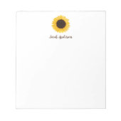 Bloc-note Tournesol jaune personnalisé (Devant)