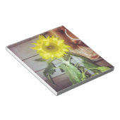 Bloc-note tournesol neuf dans l'après-midi (Incliné)