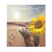 Bloc-note Tournesol Notepads, Ours Floral (Devant)