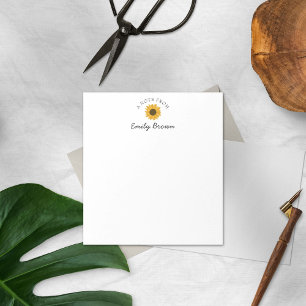 Bloc-note Tournesol Personnalisé Une Note De Notepads