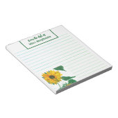 Bloc-note Tournesol Simple Moderne Du Bureau De L'Enseignant (Incliné)