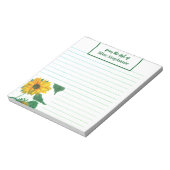 Bloc-note Tournesol Simple Moderne Du Bureau De L'Enseignant (Tourné)