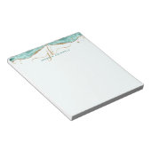 Bloc-note Tourquoise Agate Gold Parties scintillant Script M (Incliné)