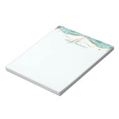 Bloc-note Tourquoise Agate Gold Parties scintillant Script M (Tourné)