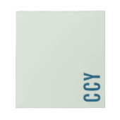 Bloc-note Tous les Casquettes Sideways Monogramme Vert Perso (Devant)