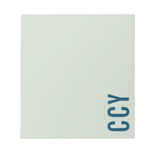 Bloc-note Tous les Casquettes Sideways Monogramme Vert Perso (Devant)