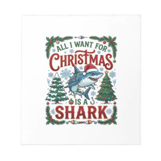 Bloc-note Tous Veulent des Arbres de Noël Requins