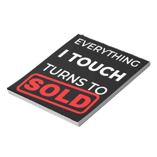 Bloc-note Tout Ce Que J'Ai Touché Se Vend (Tourné)