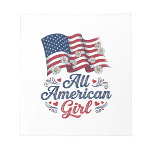 Bloc-note Tout design de chemise de drapeau de marguerite pa