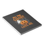 Bloc-note Tout les fantômes m'aiment Halloween Design_1 (Incliné)