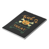 Bloc-note Tracer ou traiter les os croisés citrouille Hallow (Tourné)