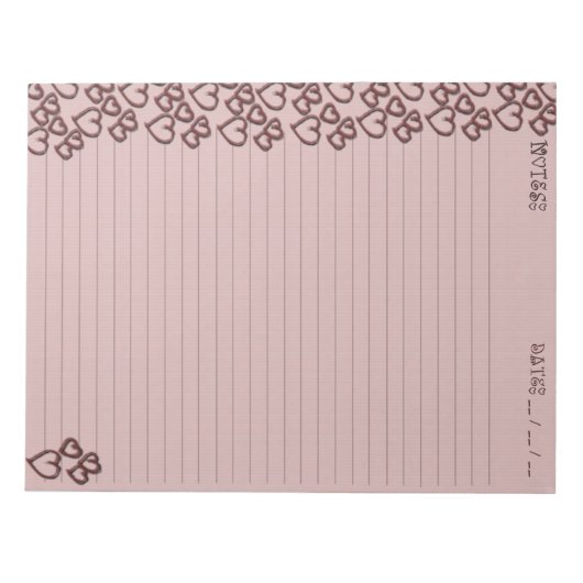 Bloc-note Traces d'amour (Devant)