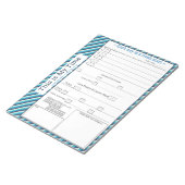 Bloc-note Tracker 5-1 Repas turquoise/Bleu (Incliné)