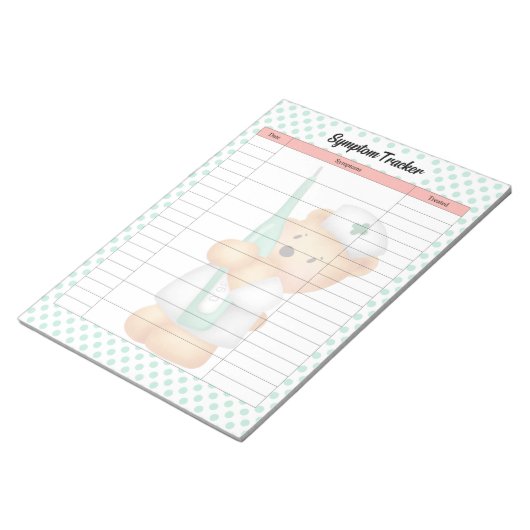 Bloc-note Tracker à thème de l'ours à sucre mignon (Incliné)