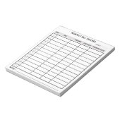 Bloc-note Tracker de facturation mensuelle personnalisée ten (Tourné)