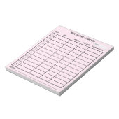 Bloc-note Tracker de facturation mensuelle personnalisée ten (Tourné)