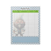 Bloc-note Tracker de mignon docteur Gnome à thème mal de têt (Tourné)