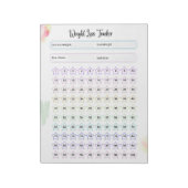 Bloc-note Tracker de perte de poids arc-en-ciel (Tourné)