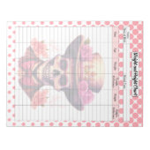 Bloc-note Tracker du poids et de la hauteur du crâne de sucr (Devant)