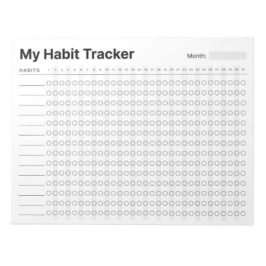 Bloc-note Tracker Habit (Devant)