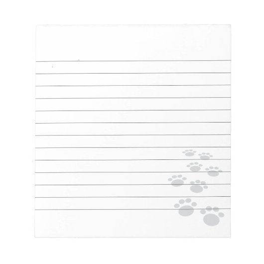Bloc-note Trail Paw Paw Pet Cartoon Noir Cute (Devant)