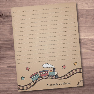 Bloc-note Train en bois