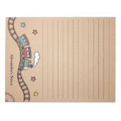 Bloc-note Train en bois (Devant)