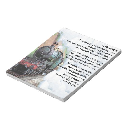 Bloc-note Train - Poème Nephew (Tourné)