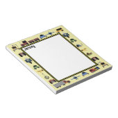 Bloc-note Trains, Plaines et Automobiles Garçons Monogrammes (Incliné)