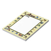 Bloc-note Trains, Plaines et Automobiles Garçons Monogrammes (Tourné)