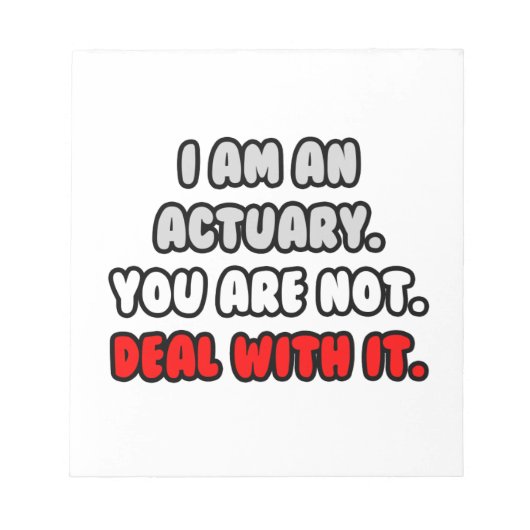 Bloc-note Traiter Avec Elle ... Actuaire drôle (Devant)