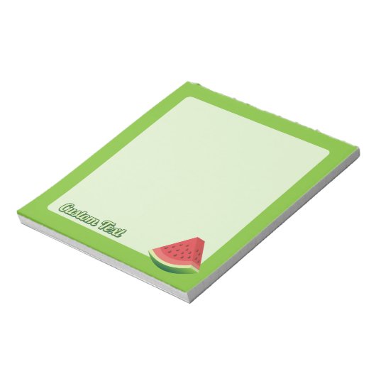 Bloc-note Tranche de pastèque sur fond vert clair (Tourné)