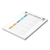 BLOC-NOTE TRAVAIL À DOMICILE HEBDOMADAIRE (Tourné)