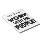 Bloc-note Travailler avec moi Personnes Équipe Travailler (Incliné)
