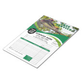 Bloc-note Tree Removal Service Invoice Estimate Template (Incliné)