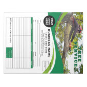 Bloc-note Tree Removal Service Invoice Estimate Template (Devant)