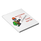 Bloc-note Tree Surgeon Arborist at work present Chainsaw (Incliné)