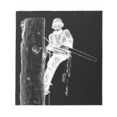 Bloc-note Tree Surgeon Arborist at work present Chainsaw (Devant)