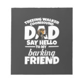 Bloc-note Treeing Walker Coonhound Dad Dad Say Hello (Devant)