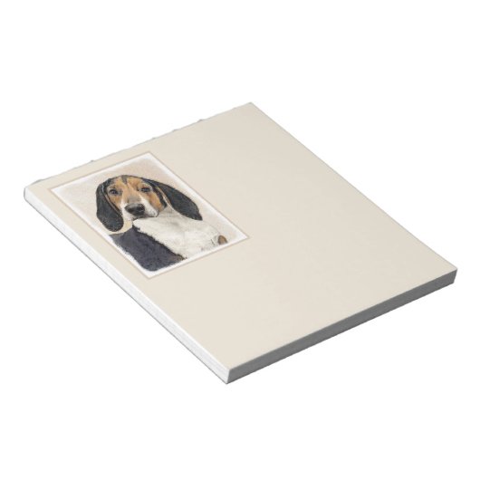 Bloc-note Treeing Walker Coonhound Peinture - Art original (Incliné)