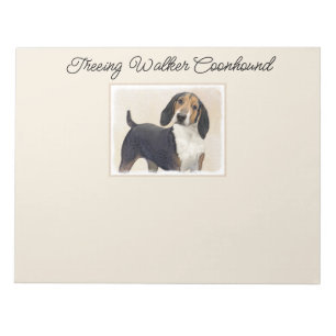 Bloc-note Treeing Walker Coonhound Peinture - Art original N