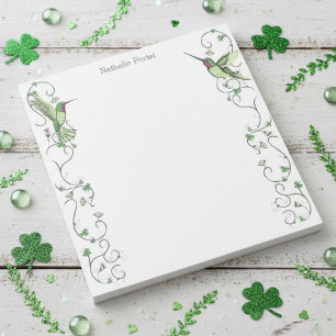 Bloc-note Trèfle de vigne de colibri irlandais