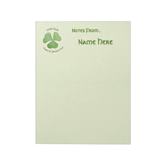 Bloc-note Trèfle vert (Tourné)