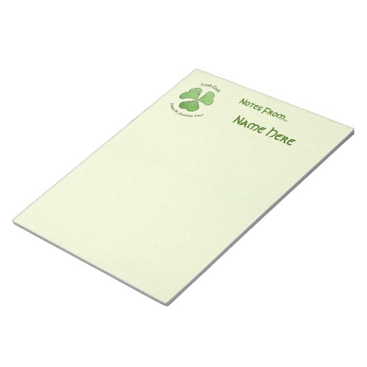 Bloc-note Trèfle vert (Incliné)