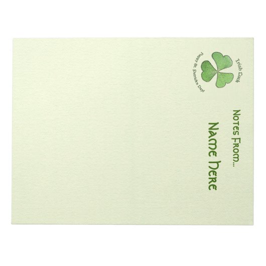 Bloc-note Trèfle vert (Devant)