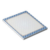 Bloc-note Treillis marocain de tuile de bleu de cobalt (Incliné)